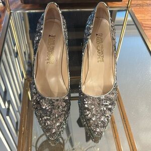 Silver sparkly shoes